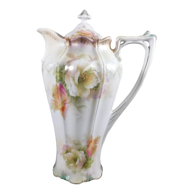 1930s Reinhold Schlegelmilch Rs Prussia Chocolate Pot With Lid # 25932 For Sale