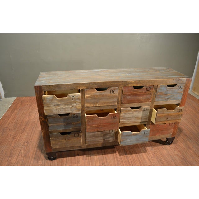 Bayshore 12 Drawer Countdown Console / Dresser 60"- Multi Color For Sale - Image 9 of 10