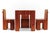 Table: Height 47 cm, Width x Depth 45 x 45 cm. 2x Chairs (open): Seat height 25 cm, Width 25 cm, Depth 26 cm. 2x Chairs...