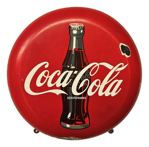 Coca-Cola Enamel Advertising Sign, 1950s