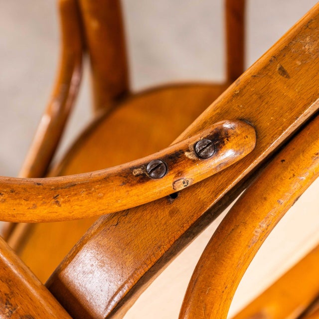 Vintage Hoop Back Bentwood Dining Chairs, 1950s, Set of 2 For Sale - Image 9 of 12