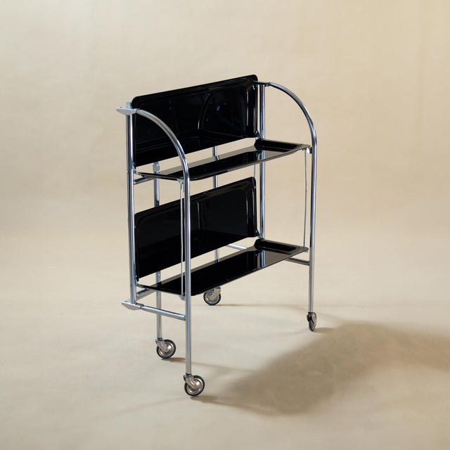 1970s Folding Serving Trolley, Czechoslovakia, 1970s For Sale - Image 5 of 11
