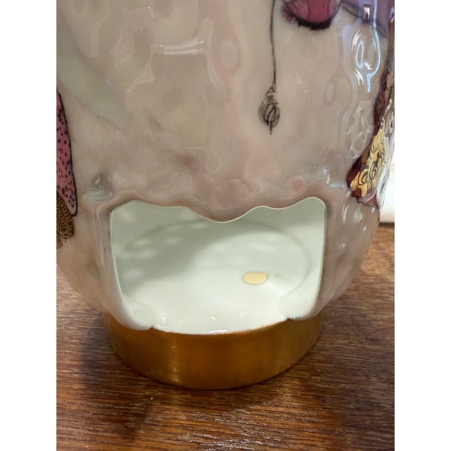 Rare Antique Jean Pouyat Limoges (j.p.l.) Hand-Painted Japonisme Veilleuse Tea Warmer, France For Sale In Dallas - Image 6 of 18