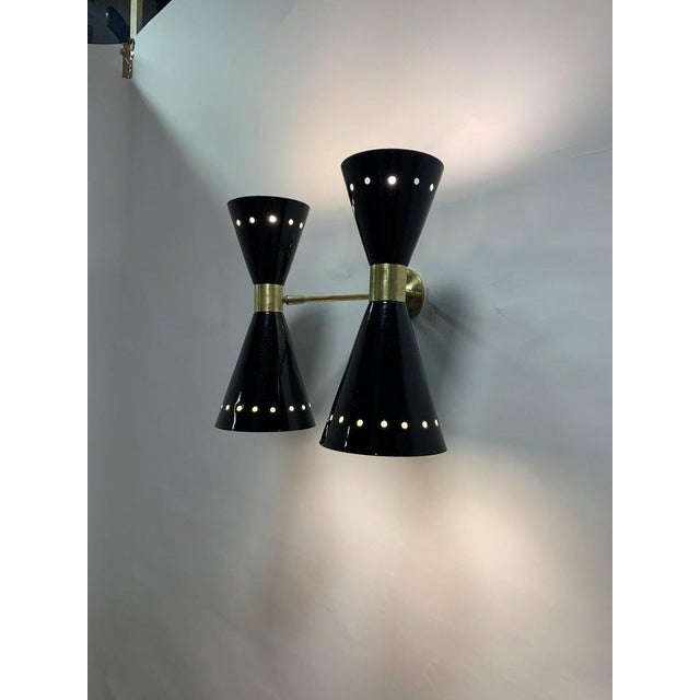 Diablo Brass Wall Lamp, Italy, 1950s For Sale - Image 6 of 6