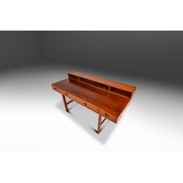 Danish Mid-Century Modern Flip-Top Executive Desk in Teak by Peter Løvig Nielsen, Denmark, C. 1960s For Sale In Orlando - Image 6 of 18