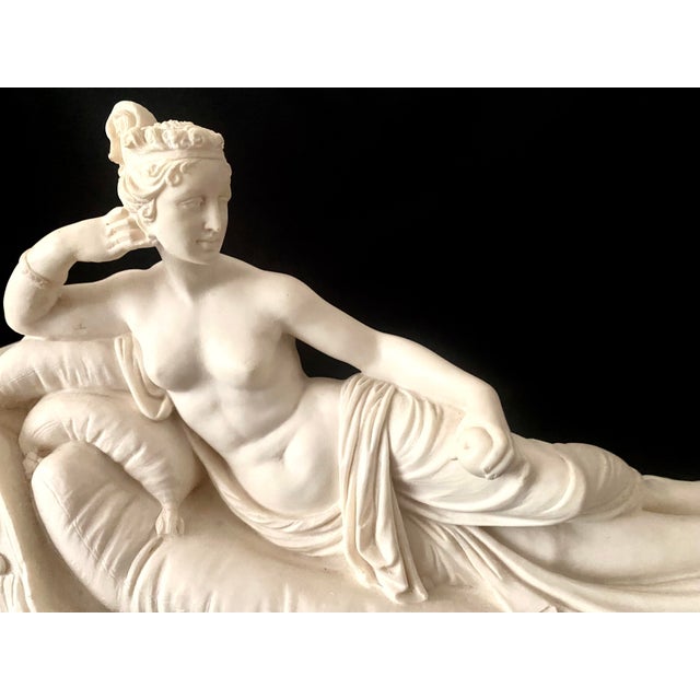 Vintage Sculpture by Amilcare Santini Depicts Pauline Bonaparte Borghese Sister of Napoleon Bonaparte.. For Sale - Image 16 of 17