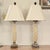 Pair of Berman Chrome, Marble & Ivory Table Lamps With Swivel Base and White Fabric Shades For Sale - Image 12 of 12