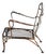 A Wonderful Vintage Rustic Patina Garden Chair with matte clearcoat to retain the Patina. Cushions not included.