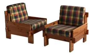 Pine Armchairs attributed to Ignoto, 1970s, Set of 2