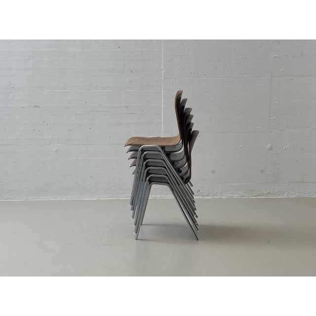 Stacking Chair with Pagholz Shell from Thur-Op-Seat, West Germany, 1970s For Sale - Image 16 of 18