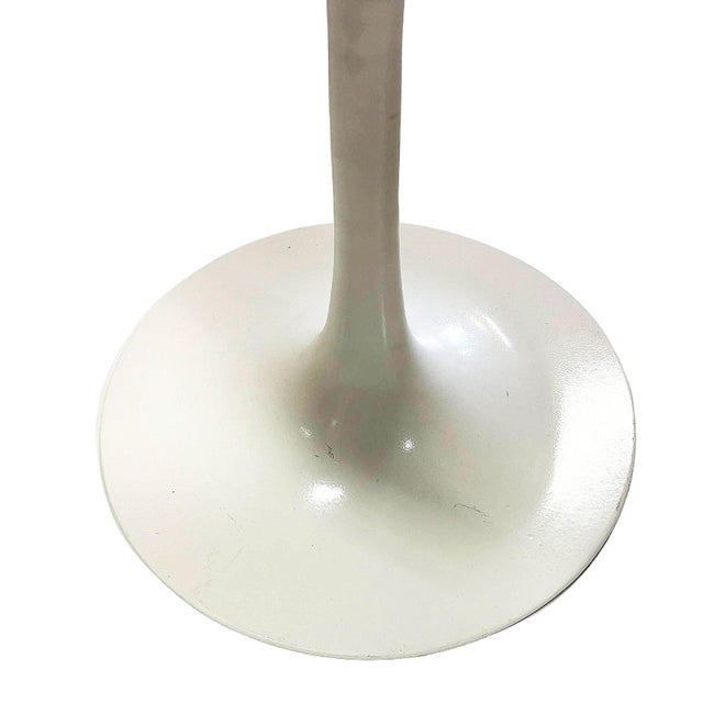 Mid-Century Modern 1960s MCM Tall Tulip Side Table Attributed to Eero Saarinen for Knoll W/ Walnut Laminate Top For Sale - Image 3 of 5