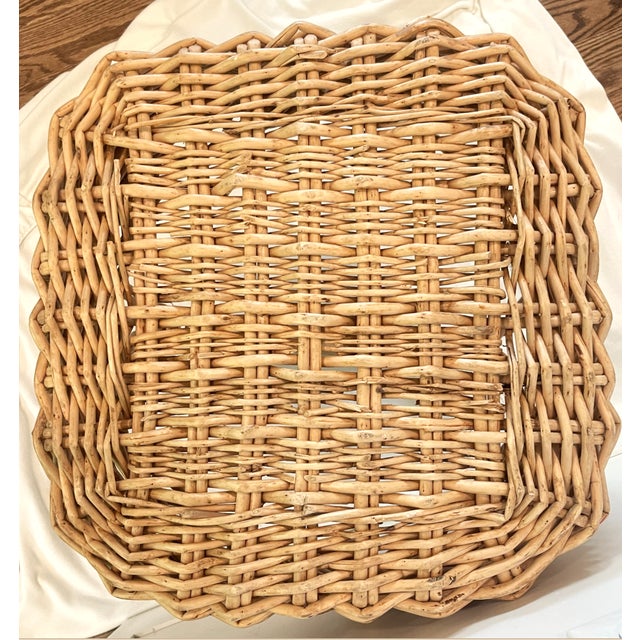 Large Vintage Handwoven Rattan Easter Basket For Sale - Image 12 of 12