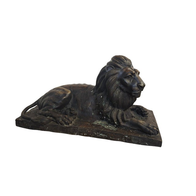 Monumental Bronze Lions, 1980, Set of 2 For Sale - Image 14 of 18