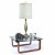 Mid-Century Modern Rembrandt Teal and Gold Hourglass Shaped Midcentury Table Lamp For Sale - Image 3 of 12