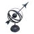 Black Iron Armillary Globe Sculpture – Traditional Landscape & Garden Decor For Sale