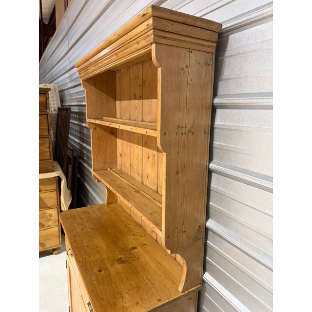Antique Pine Two Piece Dresser From England For Sale - Image 13 of 18