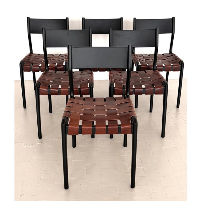 1970s Italian Dining Chairs by Piero Palange and Werther Toffoloni, 1970s, Set of 6 For Sale - Image 5 of 17