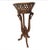 1970s Vintage Carved Fruitwood Tripod Planter on Stand For Sale - Image 4 of 8