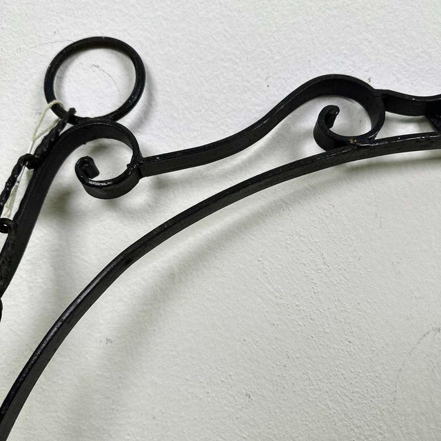 Black Vintage Metal Wall Sign Holder For Sale - Image 8 of 9