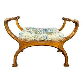 Walnut Vanity Bench For Sale