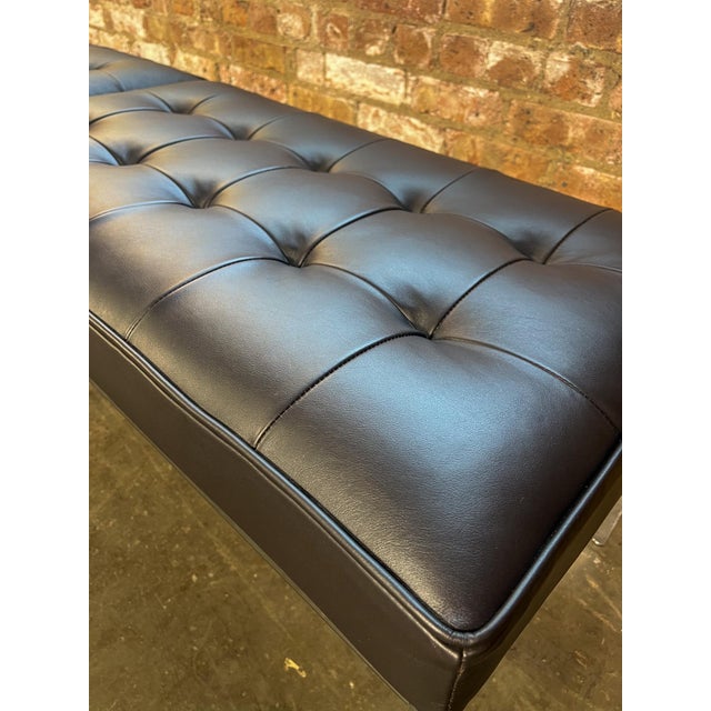 Florence Knoll Bench for Knoll, New Leather Upholstery For Sale - Image 9 of 10
