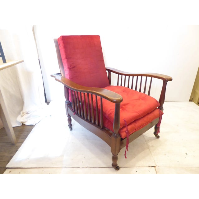 Late 19th Century 19th Century English Mahogany Morris Chair For Sale - Image 5 of 6