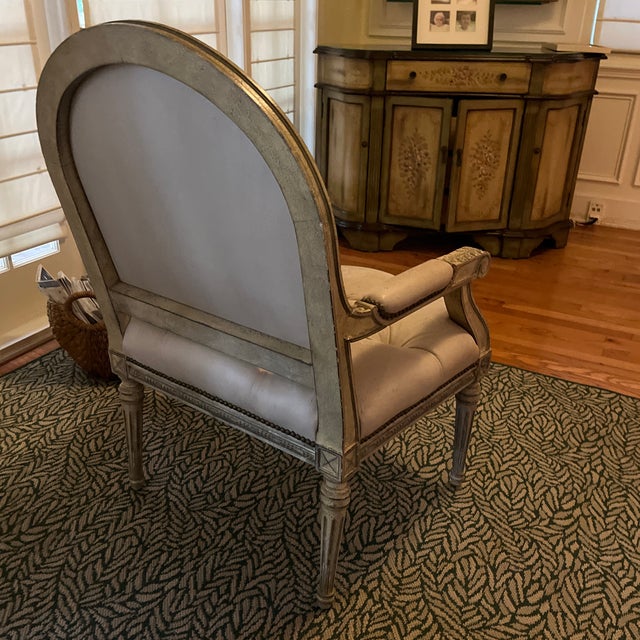 Louis XVI Style Armchair For Sale - Image 9 of 12