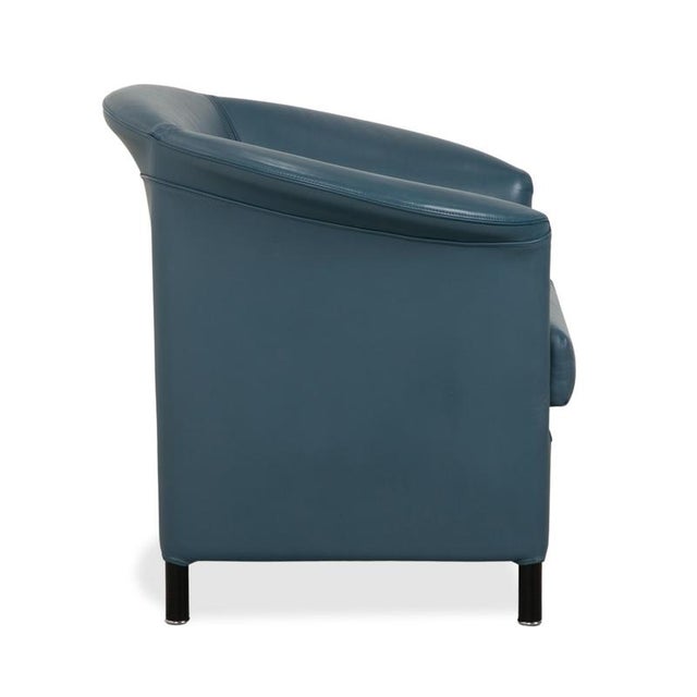 Chair in Blue Leather from Wittmann For Sale - Image 10 of 13