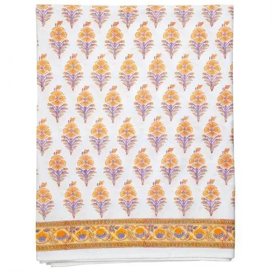 Juhi Flower Full Bed Yellow Fitted Sheet For Sale - Image 6 of 6