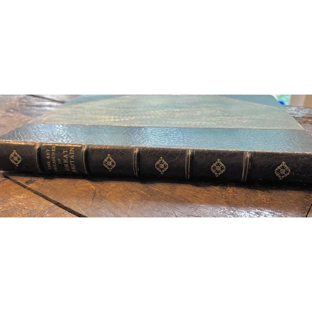 American Antique Leather Book - The Art Treasures of Great Britain - 1915 For Sale - Image 3 of 10