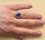 6 Carat Oval Tanzanite and 1 Carat Diamond Ring 14 Karat White Gold, Estate For Sale - Image 11 of 18