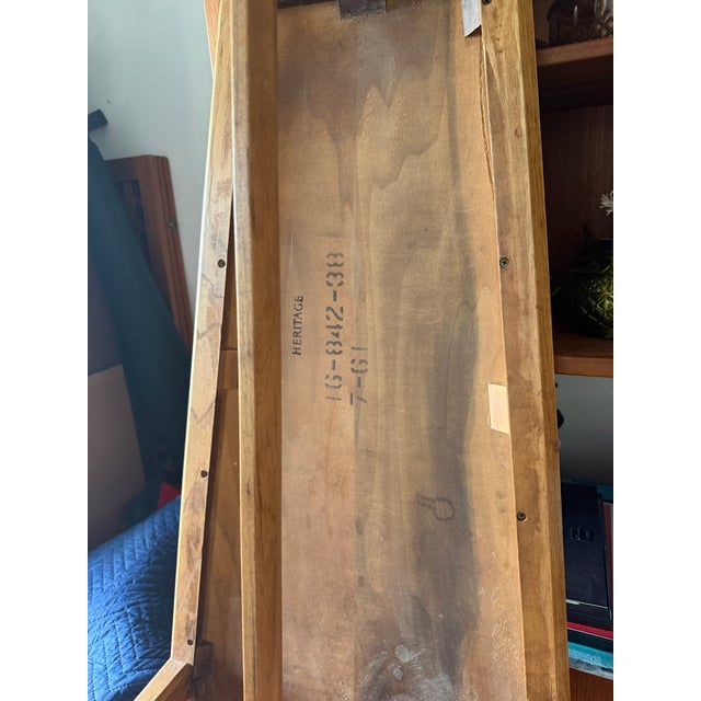Wood Mid-Century Modern 'Coffin' Shaped Elongated Coffee Table For Sale - Image 7 of 8