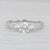 0.82ctw Round Diamond Engagement Ring 14k White Gold Size 7 Cathedral Band For Sale - Image 4 of 8