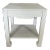 Custom White Ming Style Grass Cloth Wrapped Side Table For Sale