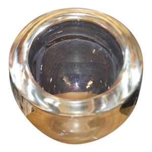 Vintage, Alfredo Barbini Canted Clear Glass Bowl, Circa 1970's