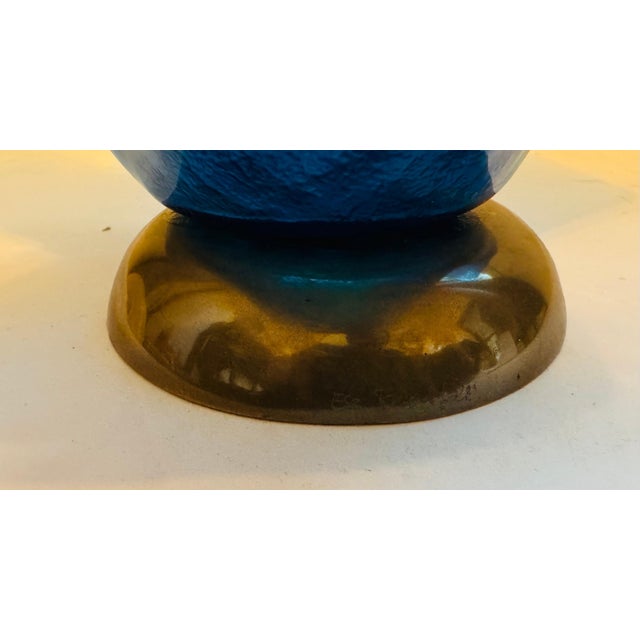 Was Fedrigolli Sculptural Glass 1980s Italian Vase For Sale - Image 12 of 12