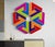 Incredible vintage colorful hard edge painting on board and wood, unsigned, executed by George Palethorpe (1934-2021)....