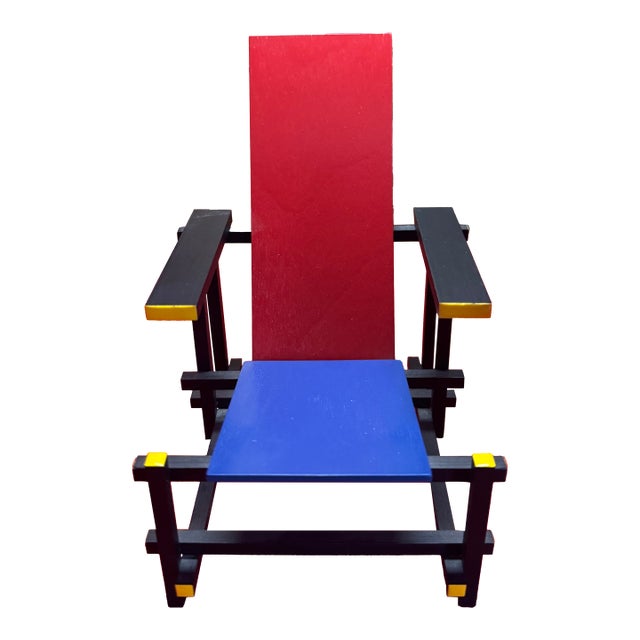 Vitra Design Museum Miniature: Red Blue Chair For Sale