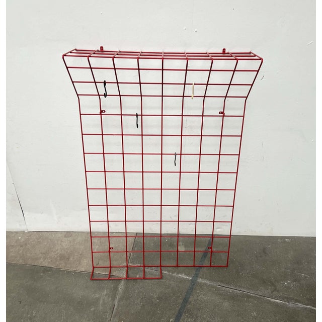 Mid-Century Modern German Red String Coat Rack, 1960s For Sale - Image 4 of 18