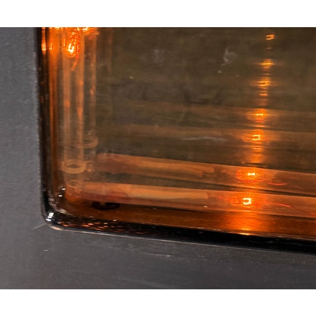 Black Vintage c.1970's/80's Infinity Mirror Wall Light in Matte Black For Sale - Image 8 of 12