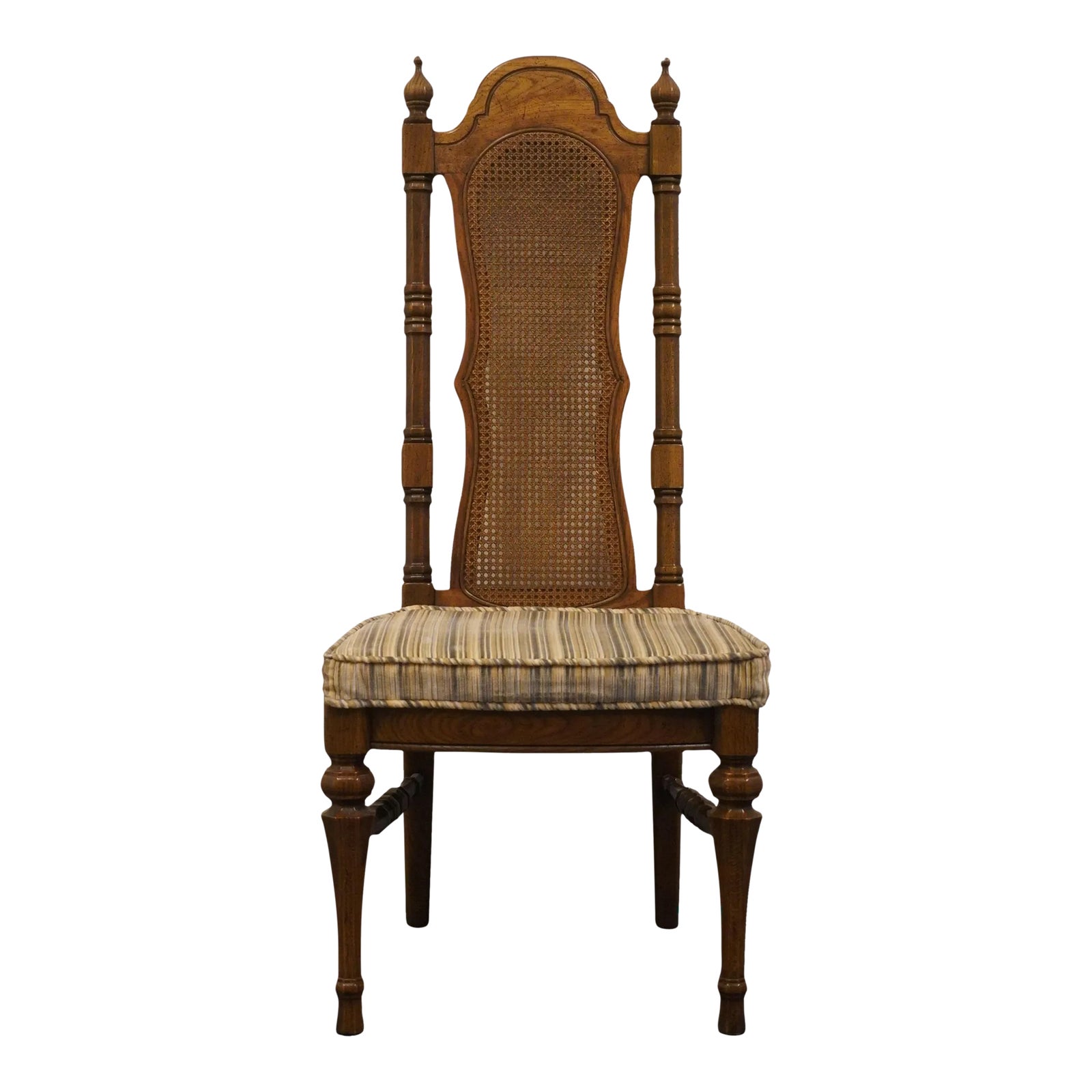 Unique Furniture Spanish Mediterranean Cane Back Dining Side Chair 2860
