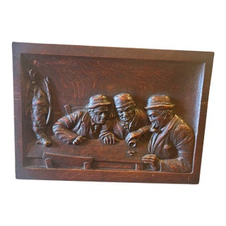 C 1900 Oak Carving For Sale