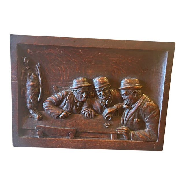 C 1900 Oak Carving For Sale
