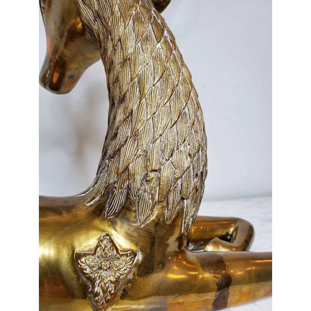 Mid 20th Century Huge 1960s/1970s Sarreid Hollywood Regency Brass Stag Deer Statue For Sale - Image 5 of 11