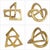 Early 21st Century Modern Gold Geometric Knot Tabletop Sculpture Decor For Sale - Image 5 of 7