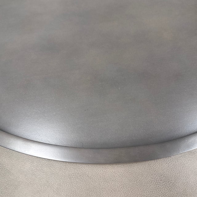 Thayer Coggin Clip Leather Ottoman + Tray Set For Sale - Image 12 of 12