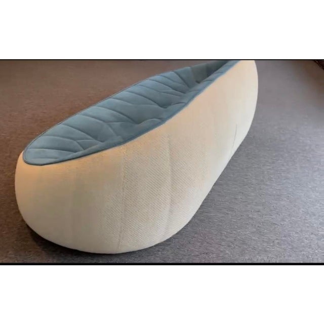 Blue Ligne Roset Ottoman Large Settee Sofa For Sale - Image 8 of 15