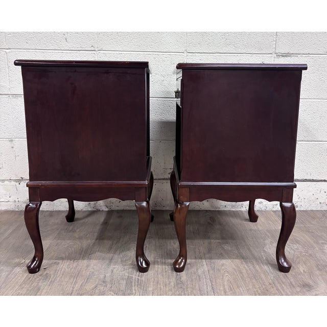 Vintage Bombay Company Nightstands Side Tables - Matching Pair For Sale - Image 9 of 16