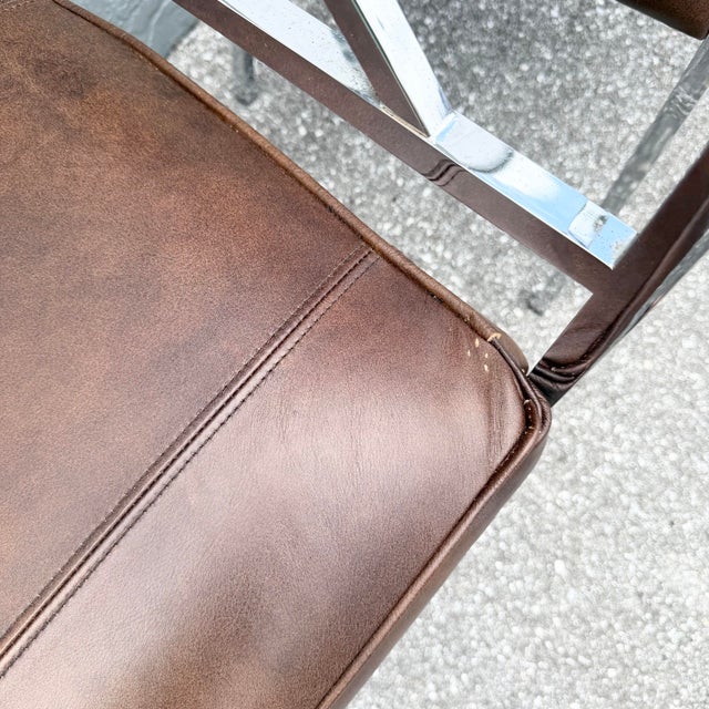 Metal Mid Century Modern Chrome Chippendale Style Dining Chairs - A Pair For Sale - Image 7 of 9