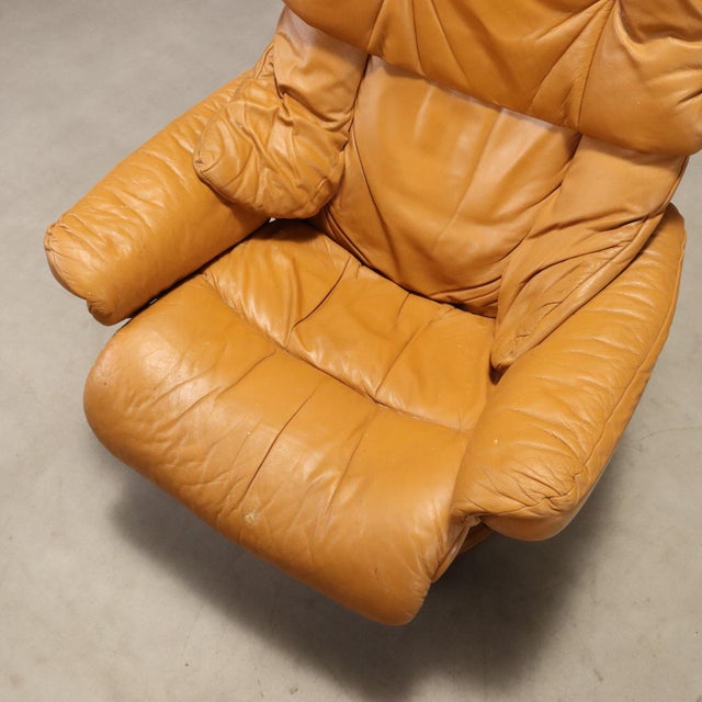 Animal Skin Set of Armchair and Ottoman from Ekornes, 1980s For Sale - Image 7 of 14